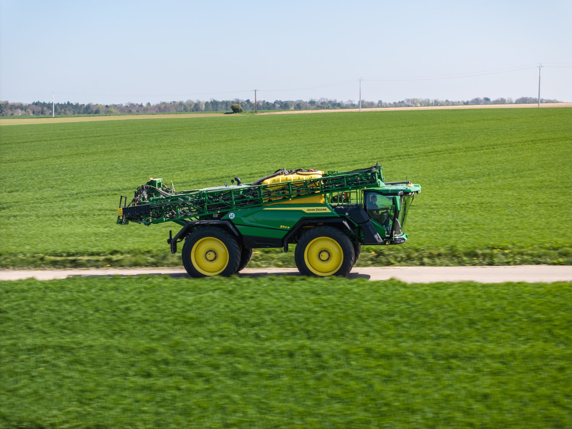 500R on John Deere stand
