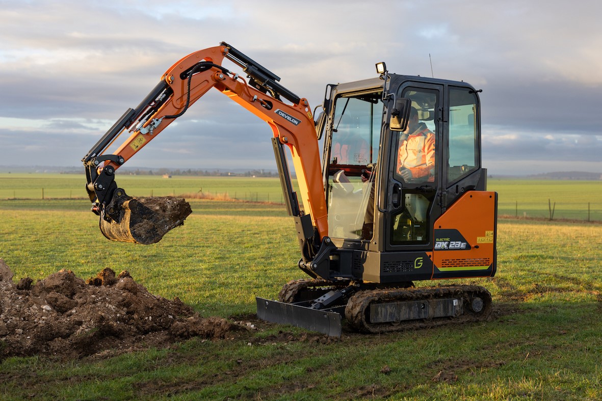 Develon electric mini excavator