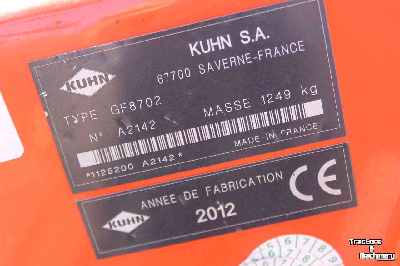 Tedder Kuhn GF8702 cirkelschudder 8-elements schudmachine