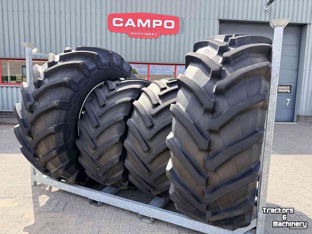 Wheels, Tyres, Rims & Dual spacers Trelleborg 710/70R42 + Mitas 600/70