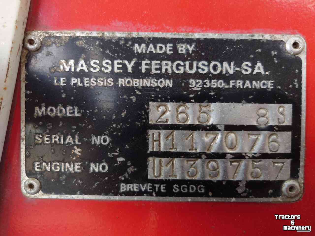 Tractor Massey Ferguson 265