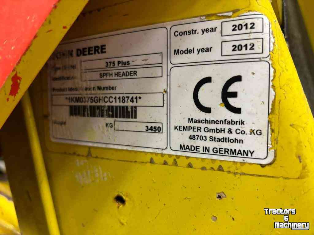 Cornhead Kemper 375 Plus Maisbek (John Deere)