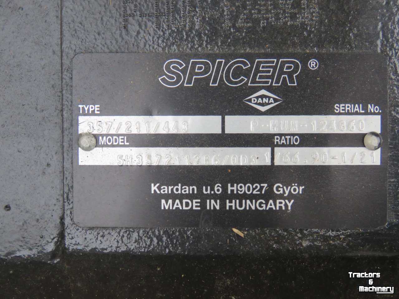 Telehandler New Holland Vooras LM5030 / LM525 compleet DANA SPICER 357/211/443 Parts nr:84555411