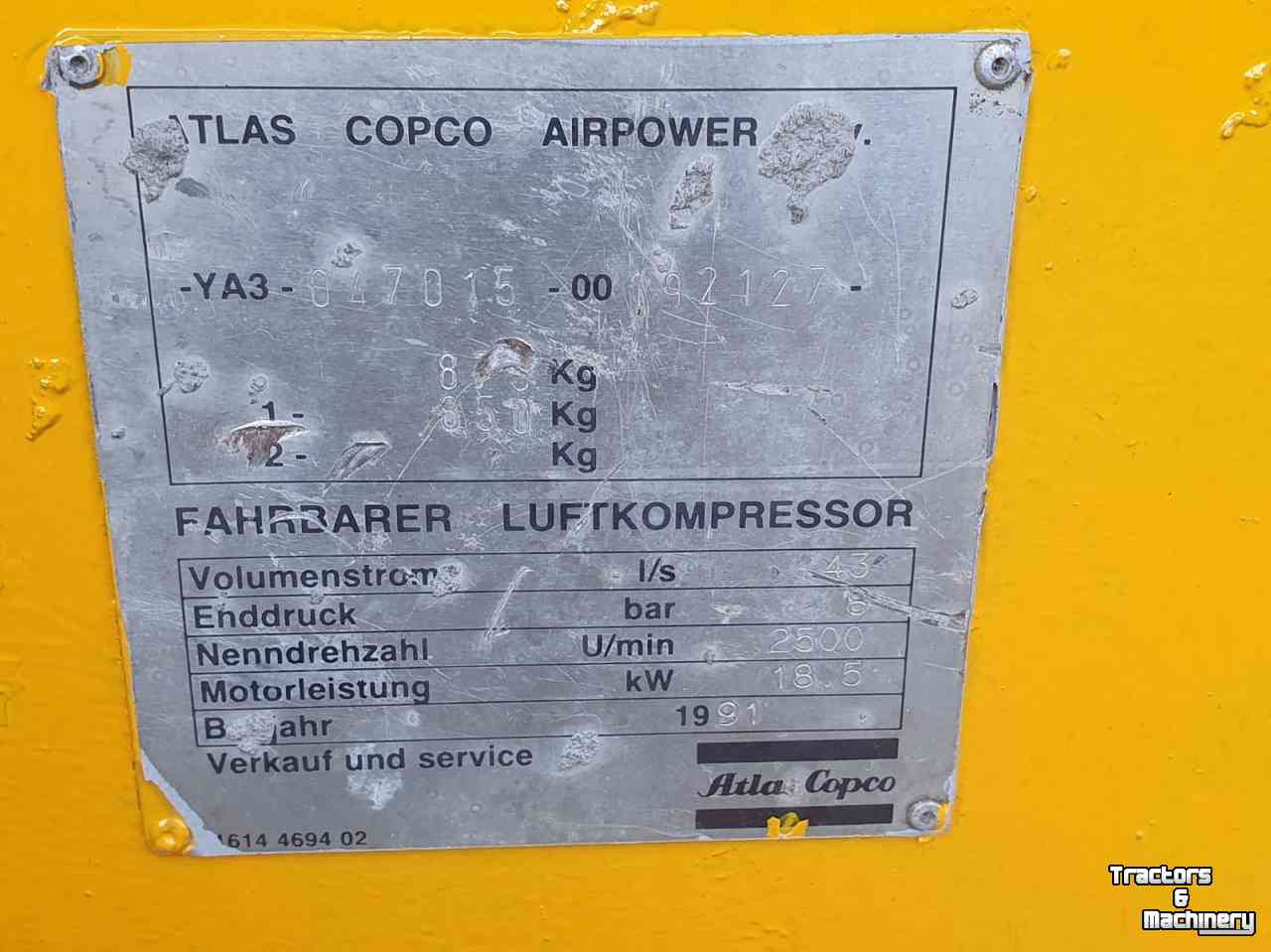 Mobile compressor Atlas Copco 45