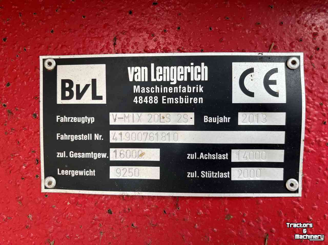 Vertical feed mixer BVL V-Mix 20 2S LS Plus Mengwagen met set vijzels!