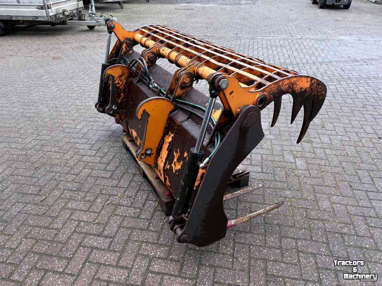 Silage Grabbucket / Grabfork Kock & Sohn 2 mtr met schäffer aansluiting