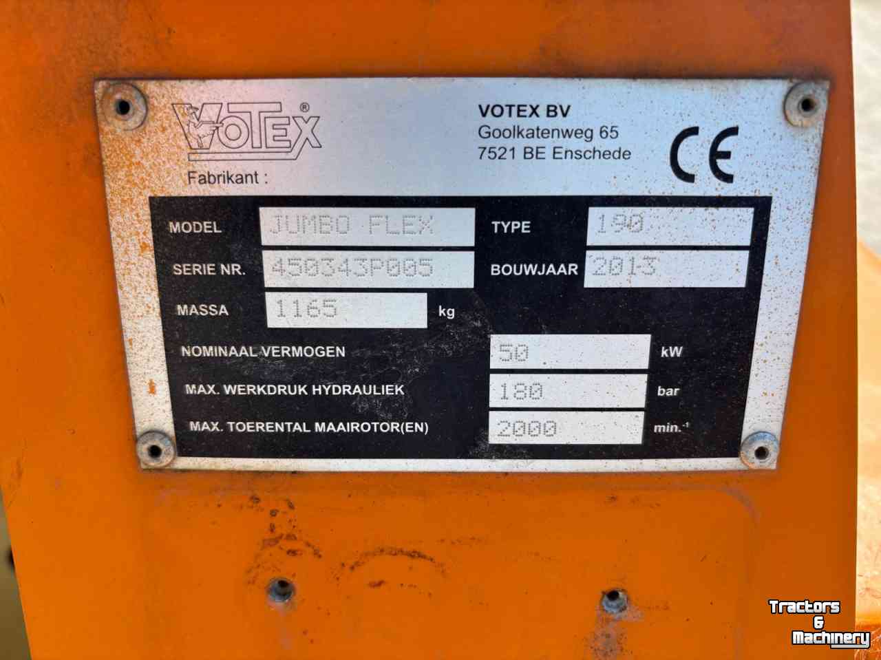 Flail mower Votex Votex Jumbo Flex 190 (450343P005)