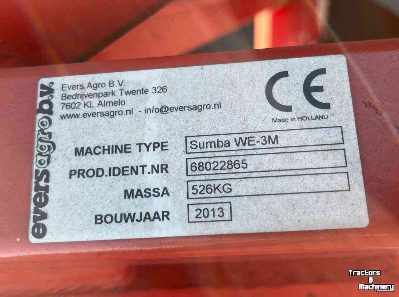 Deep subsoiler Evers Sumba WE-3M woeler, woelpoot, vaste tand, diepwoeler, grondbewerking
