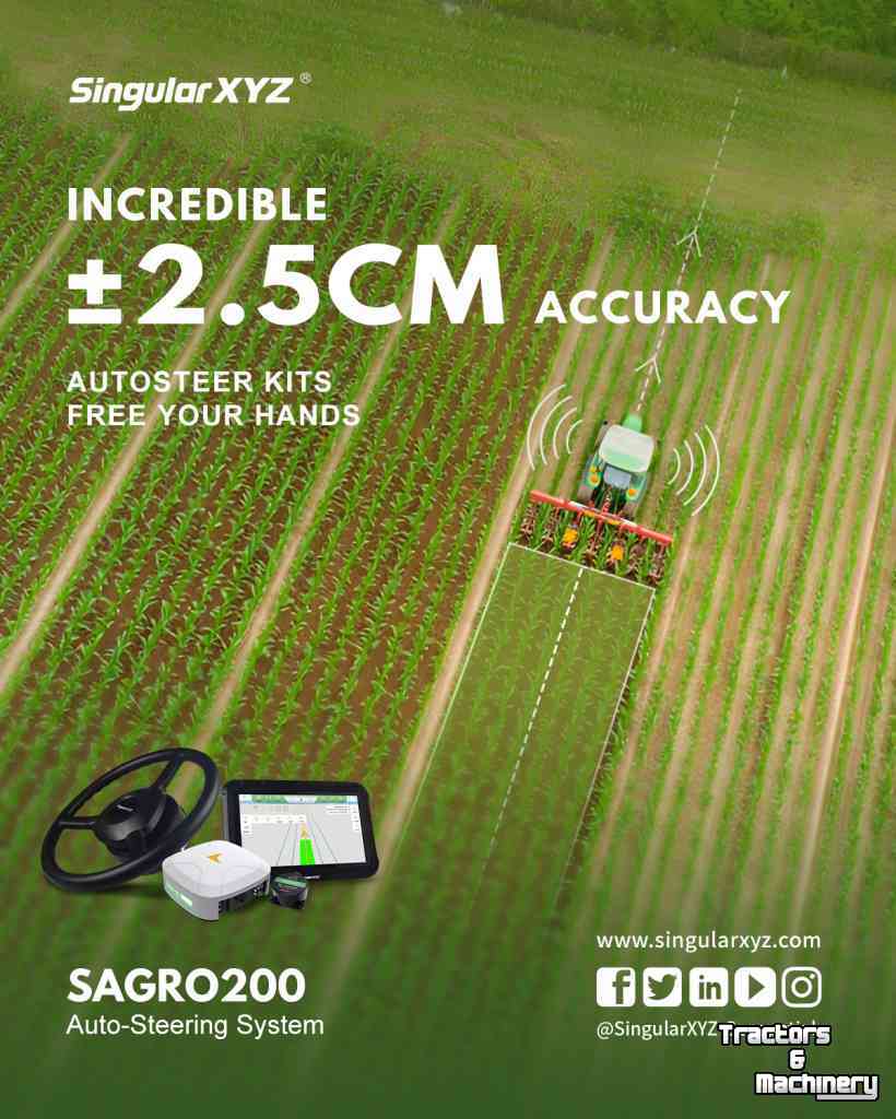GPS steering systems and attachments  Singular  GPS systemen met RTK