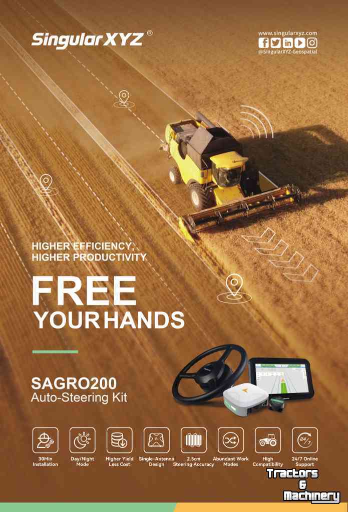 GPS steering systems and attachments  Singular  GPS systemen met RTK