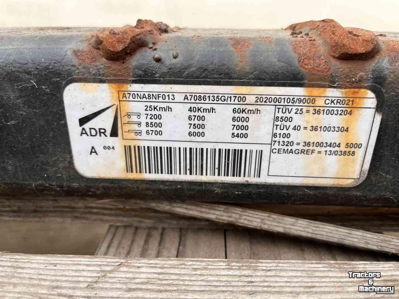 Other wheels, rims, tyres and accessories  ADR A7086135G/1700