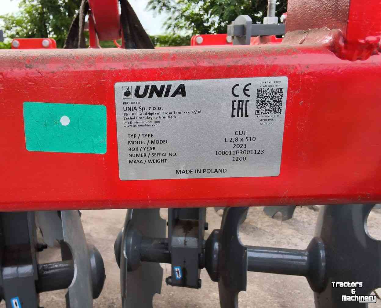 Disc harrow Unia Cut