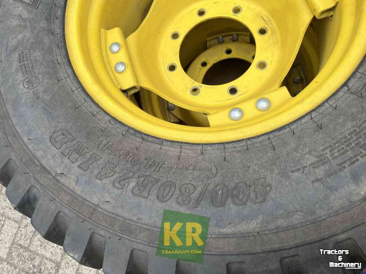 Wheels, Tyres, Rims & Dual spacers BKT 480/80R34 IND (18.4R34) Ride Max + 400/80R24 IND (14.9 R24) Ride max