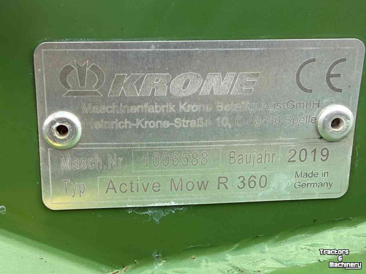 Mower Krone Active Mow 360 Maaier