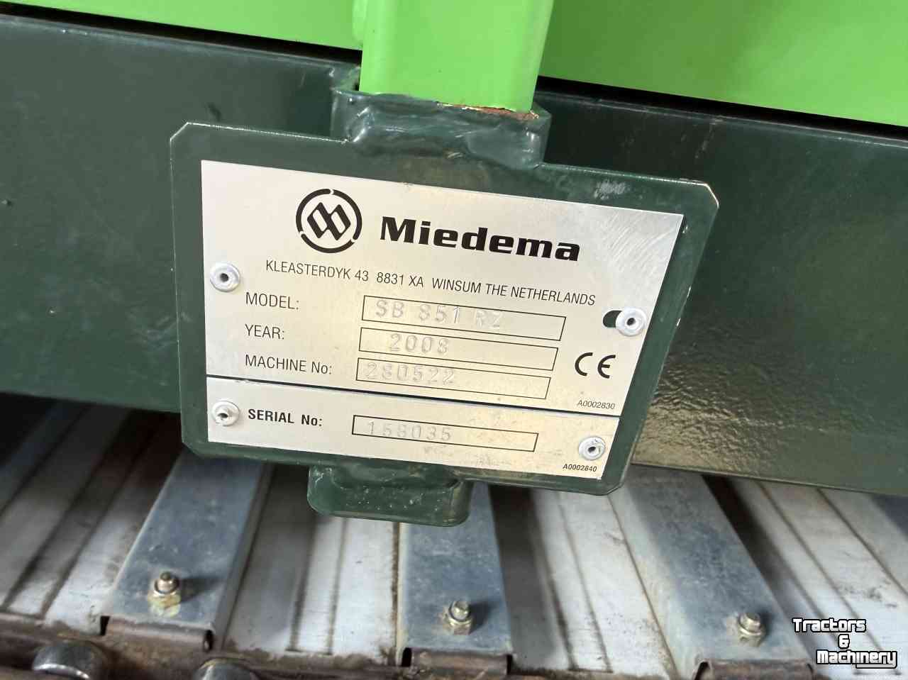 Receiving hopper Miedema SB 851 RZ