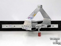 Rubber yard scraper Qmac Modulo rubber erfschuif vloerschuif straatschuif 3-punt vorken