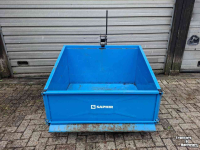 Tractor tipping boxes Saphir TL 120 breedte 1,20 meter grondbak trekkerbak transportbak kipbak kiepbak kipperbak tractorbak