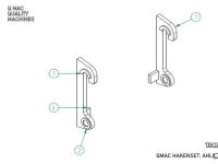 Other earthmoving and heavy equipment and accessories Qmac Aanlashaken voor AHLMANN voor type AZ 6 t/m AZ 85