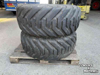 Wheels, Tyres, Rims & Dual spacers BKT 400/60-22.5 op wiel  6 gts ET-50