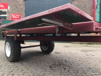 Low loader / Semi trailer  Enkelassige houten wagen