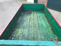 Low loader / Semi trailer  Enkelassige houten wagen