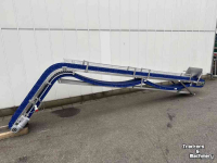 Conveyor  Franz Nahrungsmittelmaschinen elevator  Stijle opvoerband met schakelband  30 cm breed