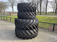 Wheels, Tyres, Rims & Dual spacers Trelleborg 650/65R38  540/65R28 TM800 nieuw op 8-gaats velgen