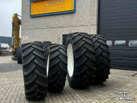 Wheels, Tyres, Rims & Dual spacers Mitas set MITAS AS 65 480/65R28 en 600/65R38 ca 80% op velgen NewH T6.xxx/T7.xxx